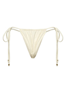 Ribbed Towelling String Bottom | Crème