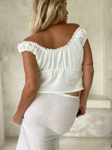 Bahama Top In White